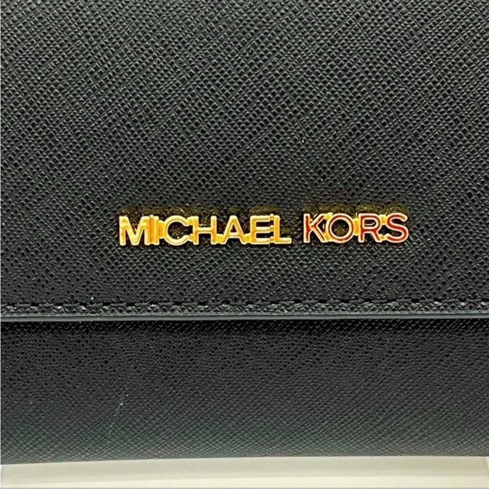 Michael Kors Trifold Wallet Black Leather - Picture 7 of 8